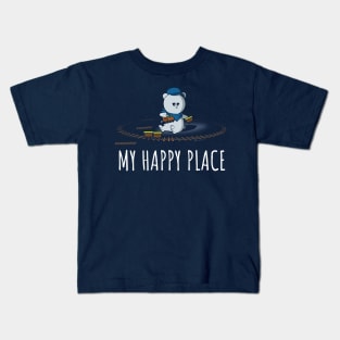 Model Trains are my Happy Place Kids T-Shirt